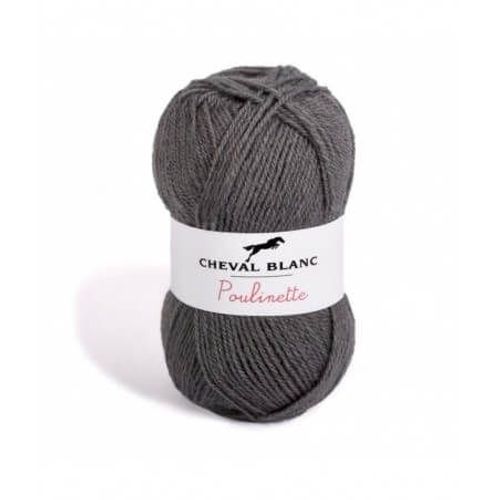 Pelote De Laine À Tricoter Poulinette - Cheval Blanc 306 Gris