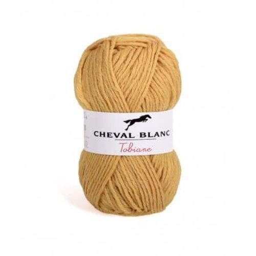 Pelote De Laine À Tricoter Tobiane - Cheval Blanc Jaune (204 - Miel)