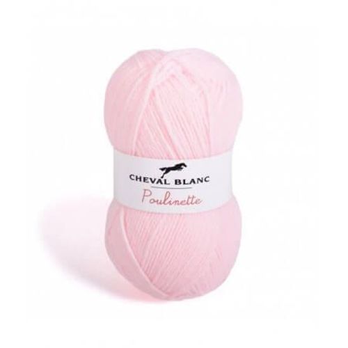 Pelote De Laine À Tricoter Poulinette - Cheval Blanc 48 Rose