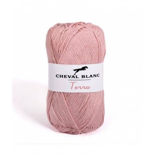 Pelote De Coton À Tricoter Terra - Cheval Blanc 56 Rose
