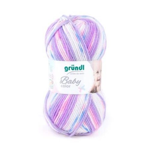 Fil Layette À Tricoter Baby Color - Grundl - Certifié Oeko-Tex 07 Violet