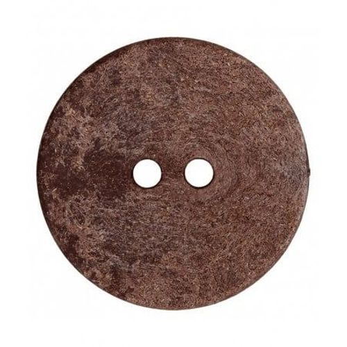 Bouton Galet Rond Chocolat 2 Trous 40mm X 1 - Union Knopf Marron