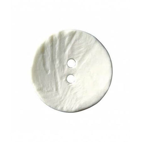 Bouton Rond Imitation Bois 2 Trous 30mm X 1 - Prym Blanc