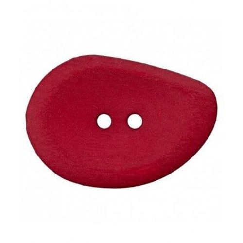 Bouton Navette Rouge 2 Trous 54mm X 1 - Union Knopf Rouge