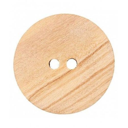 Boutons Bois Beige 2 Trous 28 Mm X 2 - Union Knopf Marron