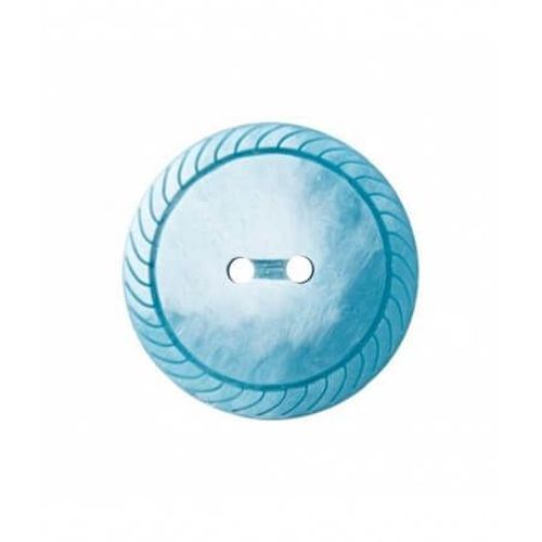 Boutons Fantaisies Rond 2 Trous Vert Turquoise 23mm X 3 - Union Knopf Bleu