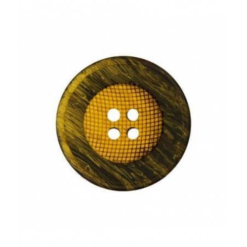 Boutons Panier Rond 4 Trous Moutarde 18mm X 4 - Union Knopf Jaune