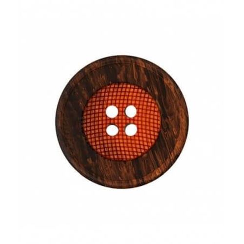 Boutons Panier Rond 4 Trous Orange 18mm X 4 - Union Knopf Orange