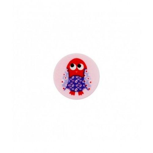 Boutons Hibou À Queue Rose 18 Mm X 2 - Union Knopf Rose