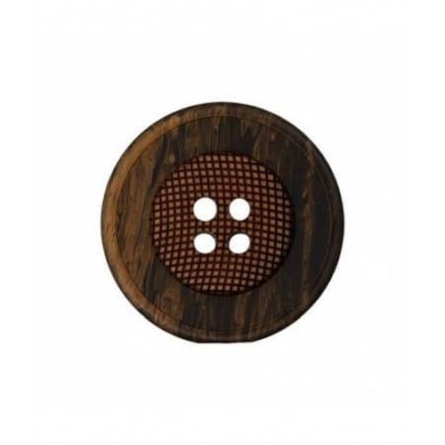 Boutons Panier Rond Marron Moyen 23mmx3 - Union Knopf Marron