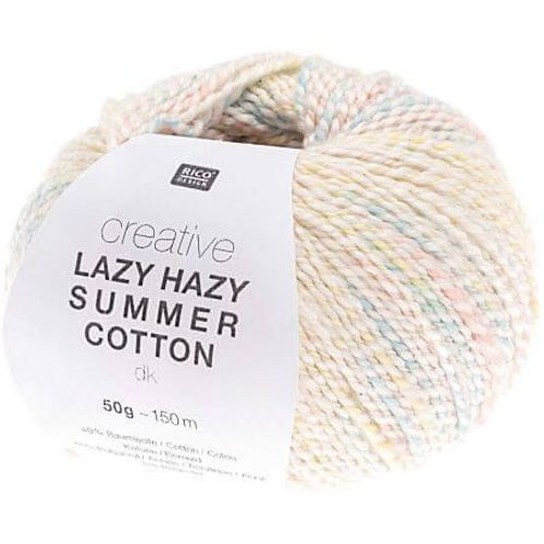 Pelote De Coton À Tricoter Creative Lazy Hazy Summer Cotton - Rico Design 17 Vieux Rose