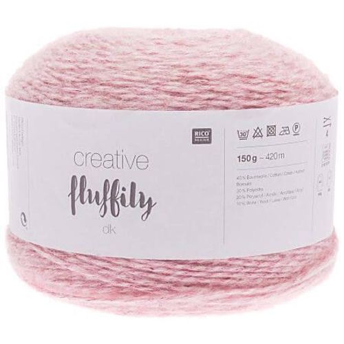 Coton À Tricoter Creative Fluffily - 150 Gr - Rico Design 04 Rose