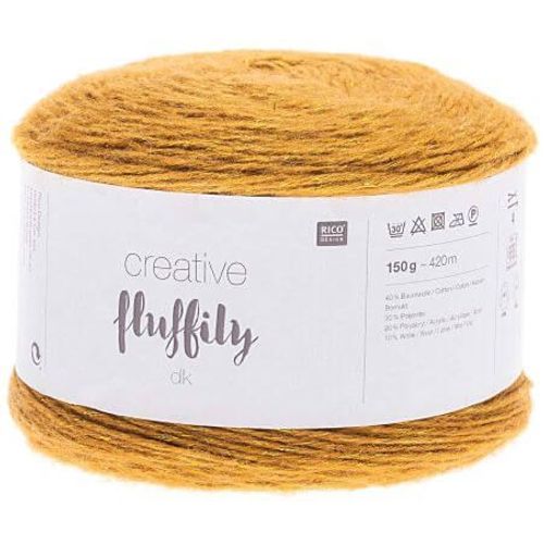 Coton À Tricoter Creative Fluffily - 150 Gr - Rico Design 02 Jaune