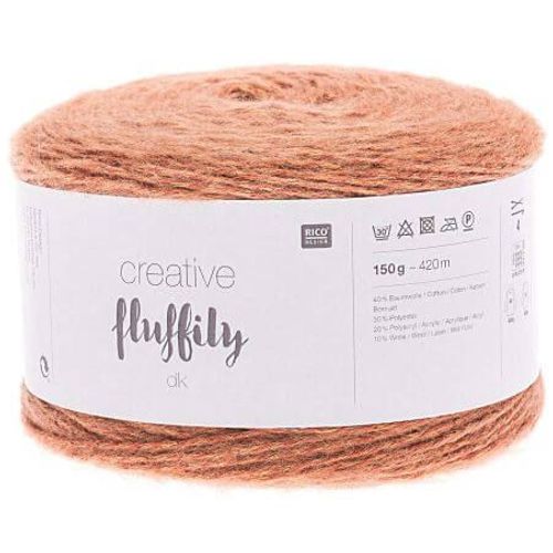 Coton À Tricoter Creative Fluffily - 150 Gr - Rico Design 03 Rouge