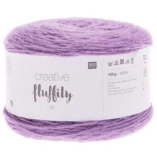 Coton À Tricoter Creative Fluffily - 150 Gr - Rico Design 05 Violet