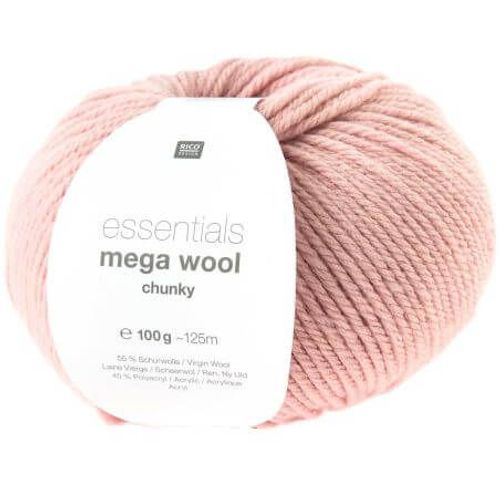 Laine À Tricoter Essentials Mega Wool Chunky - 100gr - Rico Design 07 Rose