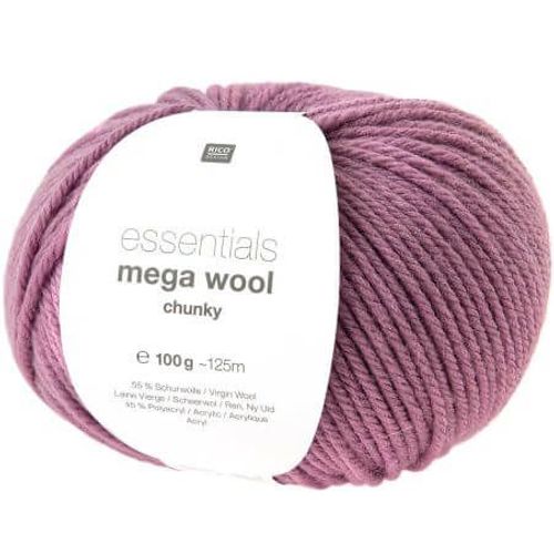 Laine À Tricoter Essentials Mega Wool Chunky - 100gr - Rico Design 08 Violet