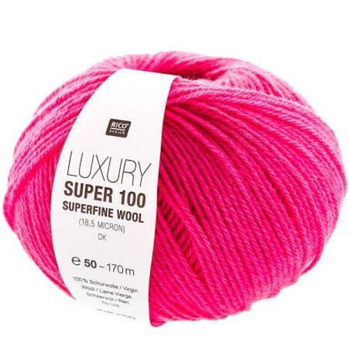 Pelote De Laine Luxury Super 100 Superfine Wool Dk - Rico Design 06 Rose