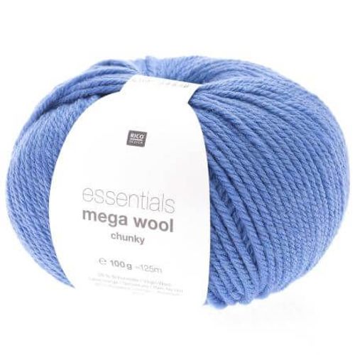 Laine À Tricoter Essentials Mega Wool Chunky - 100gr - Rico Design 19 Bleu