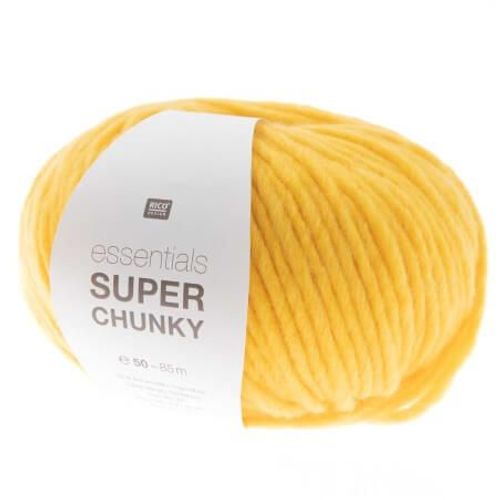 Laine À Tricoter Essentials Super Chunky 50 Gr - Rico Design 03 Jaune