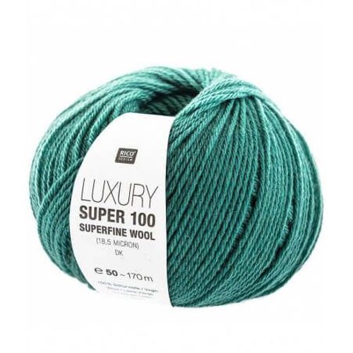 Pelote De Laine Luxury Super 100 Superfine Wool Dk - Rico Design 09 Vert