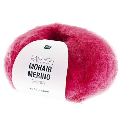 Laissez-Vous Envelopper De Luxe : Pelote De Laine Fashion Mohair Merino Chunky - Rico Design 03 Rouge
