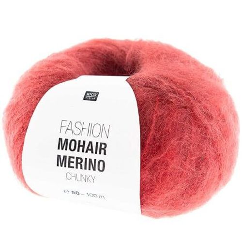 Laissez-Vous Envelopper De Luxe : Pelote De Laine Fashion Mohair Merino Chunky - Rico Design 04 Rouge