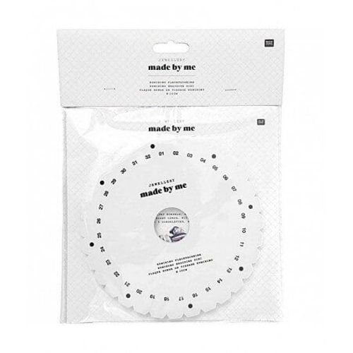 Plaque Ronde De Tissage Kumihimo 15cm - Rico Design Blanc