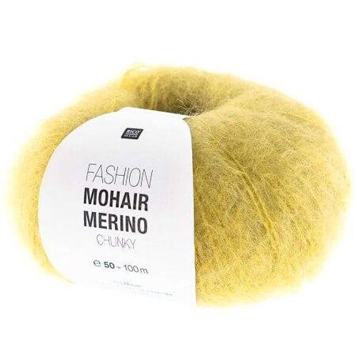 Laissez-Vous Envelopper De Luxe : Pelote De Laine Fashion Mohair Merino Chunky - Rico Design 02 Jaune