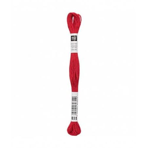 Fil À Broder Mouliné Uni - Rico Design 031 Rouge