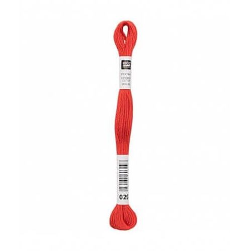 Fil À Broder Mouliné Uni - Rico Design 029 Rouge