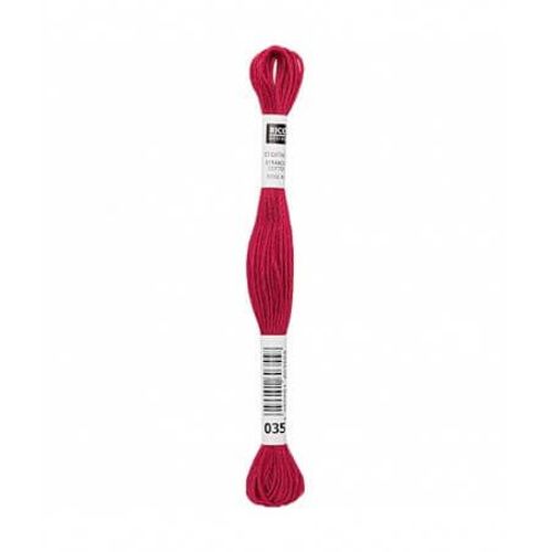 Fil À Broder Mouliné Uni - Rico Design 035 Rouge