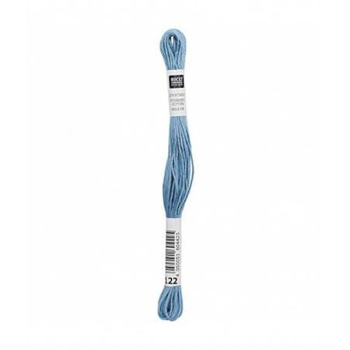 Fil À Broder Mouliné Uni - Rico Design 122 Bleu