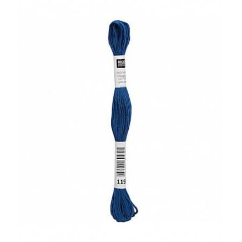 Fil À Broder Mouliné Uni - Rico Design 119 Bleu