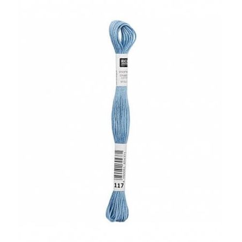 Fil À Broder Mouliné Uni - Rico Design 117 Bleu