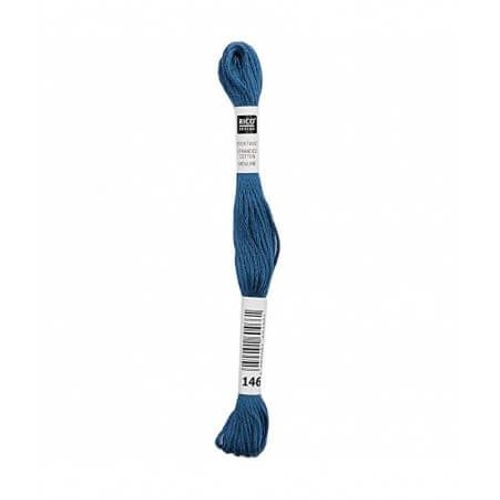 Fil À Broder Mouliné Uni - Rico Design 146 Bleu