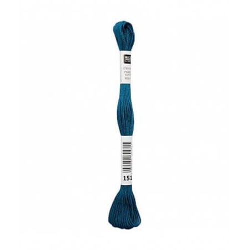 Fil À Broder Mouliné Uni - Rico Design 151 Bleu