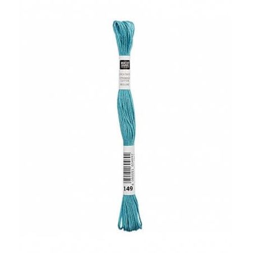 Fil À Broder Mouliné Uni - Rico Design 149 Bleu