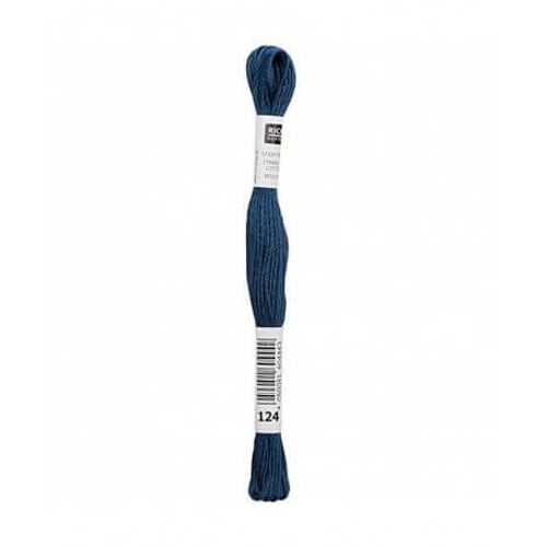 Fil À Broder Mouliné Uni - Rico Design 124 Bleu
