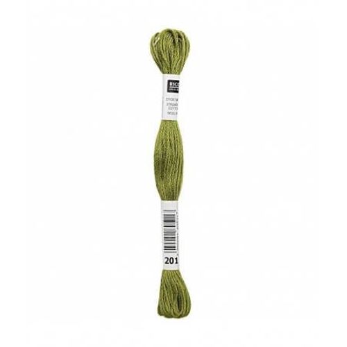 Fil À Broder Mouliné Uni - Rico Design 201 Vert