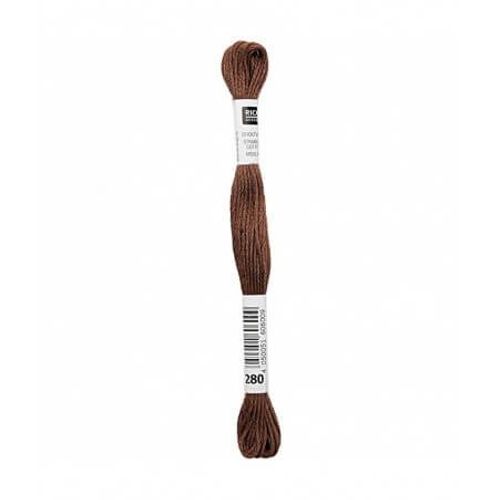 Fil À Broder Mouliné Uni - Rico Design 280 Marron