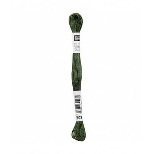 Fil À Broder Mouliné Uni - Rico Design 203 Vert