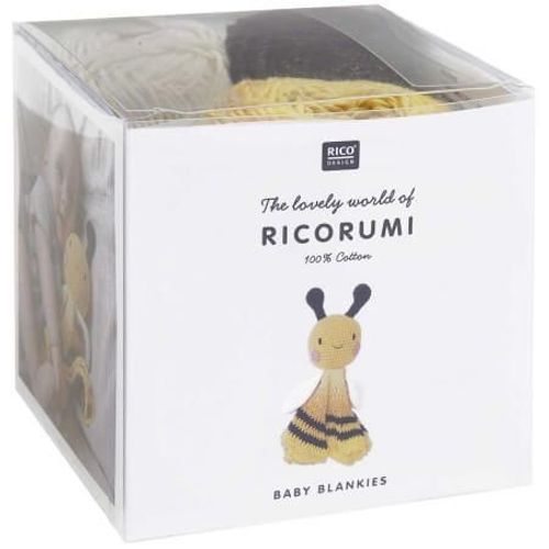 Kit Ricorumi À Crocheter Baby Blankies Abeille - Rico Design Abeille Jaune