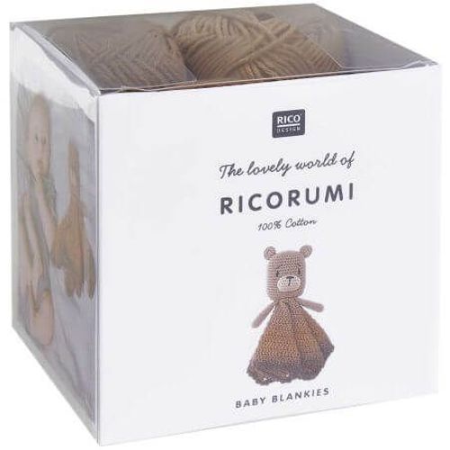 Kit Ricorumi À Crocheter Baby Blankies Nounours - Rico Design Nounours Marron