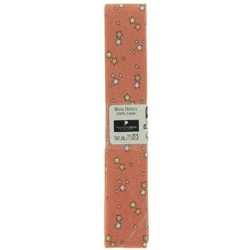 Biais En Coton Motif Etoiles 1,5m X 20mm - Passion Rubans Orange