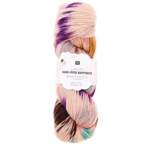 Pelote De Laine Luxury Hand-Dyed Happiness Dk - 100gr - Rico Design 013 Lilas-Poudre