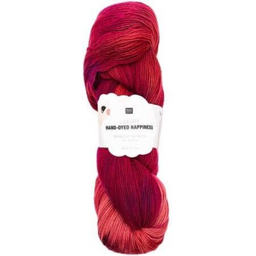 Pelote De Laine Luxury Hand-Dyed Happiness Dk - 100gr - Rico Design 007 Rouge
