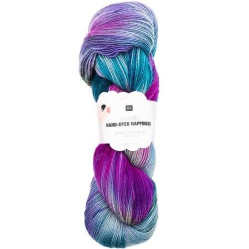 Pelote De Laine Luxury Hand-Dyed Happiness Dk - 100gr - Rico Design 010 Bleu Pétrole