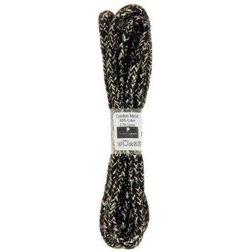 Cordon En Coton Métallisé 1,5m X 5mm - Passion Rubans Or