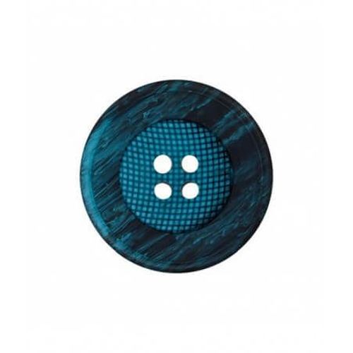Boutons Panier Bleu Turquoise Rond 28mmx2 - Union Knopf Bleu